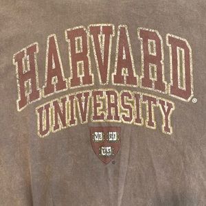 harvard university oversized brown tee